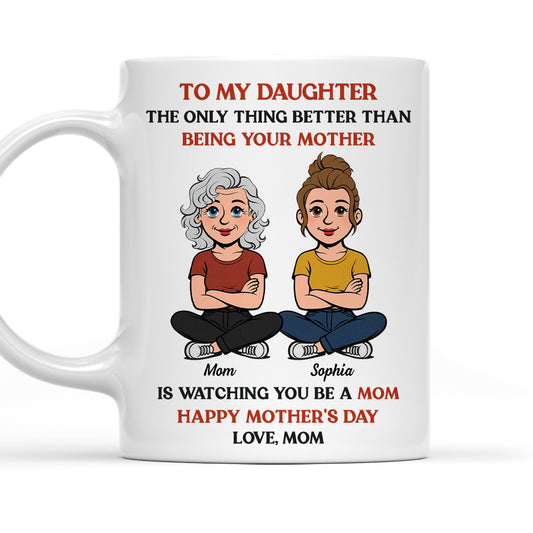To My Daughter Retro Style - Personalized Custom Coffee Mug