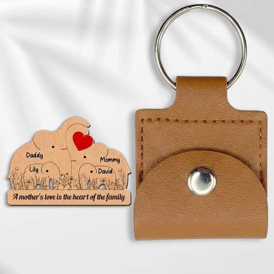 The Love Of A Mother - Personalized Custom Wooden Pocket Hug