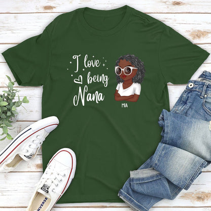 I Love Being Grandma - Personalized Custom Unisex T-shirt - Blithe Hub