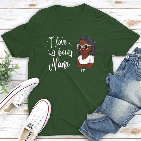 I Love Being Grandma - Personalized Custom Unisex T-shirt - Blithe Hub