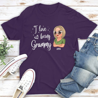I Love Being Grandma - Personalized Custom Unisex T-shirt - Blithe Hub