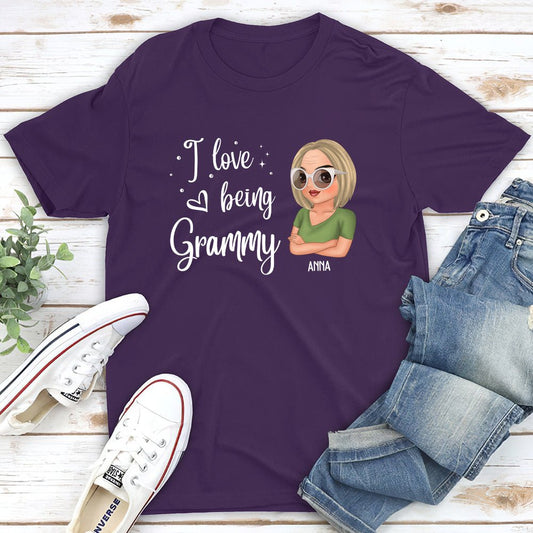 I Love Being Grandma - Personalized Custom Unisex T-shirt - Blithe Hub