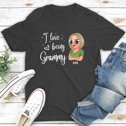 I Love Being Grandma - Personalized Custom Unisex T-shirt - Blithe Hub
