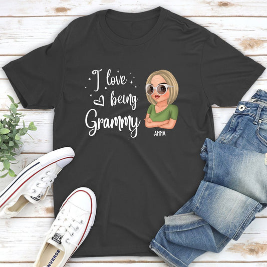 I Love Being Grandma - Personalized Custom Unisex T-shirt - Blithe Hub