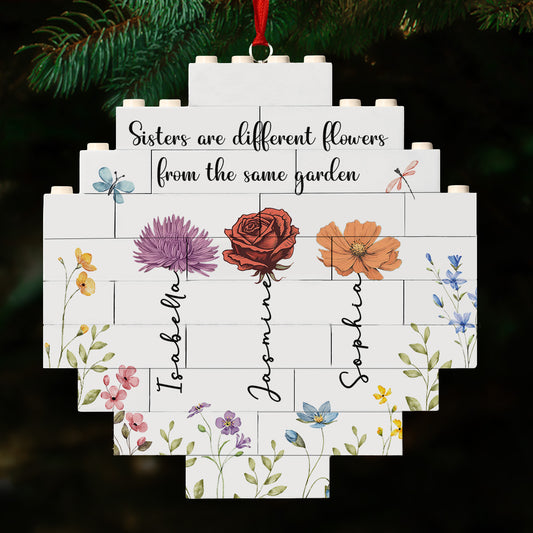 Lovely Flowers - Personalized Custom Puzzle Ornament