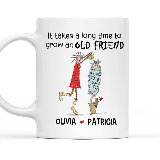 Friendship Blossoms Over Time - Personalized Custom Coffee Mug