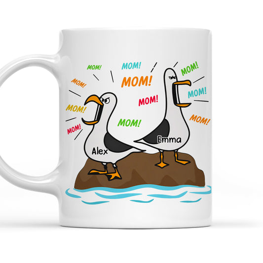 Mom Mom Mom Mom - Personalized Custom Coffee Mug