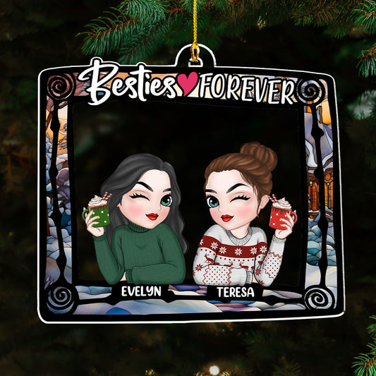 Besties Are Forever - Personalized Custom Acrylic Ornament