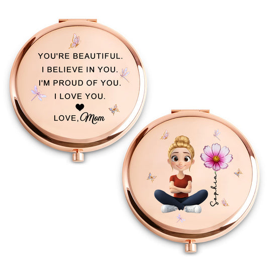 You Are Beautiful - Personalized Custom Compact Mirror