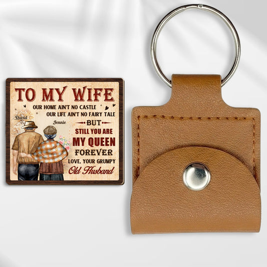 To My Queen - Personalized Custom Wooden Pocket Hug
