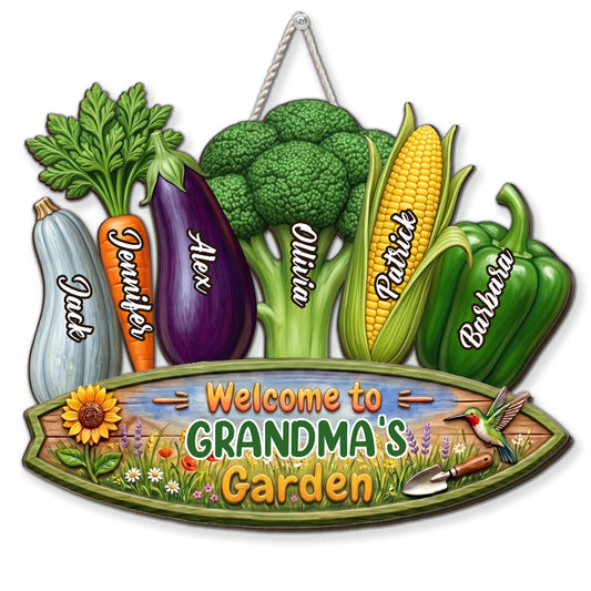 GrandKids Garden - Personalized Custom Wood Sign
