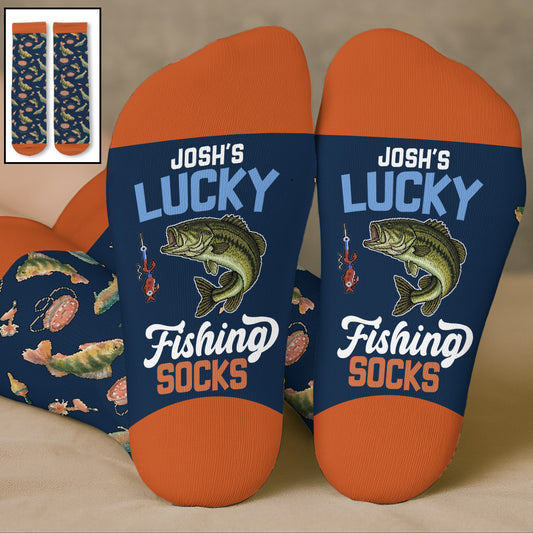 Lucky Fisherman - Personalized Custom Crew Socks