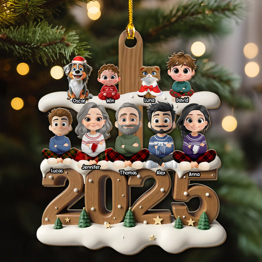 As A Whole Family Now Onwards - Personalized Custom 3D Effect Wood Ornament
