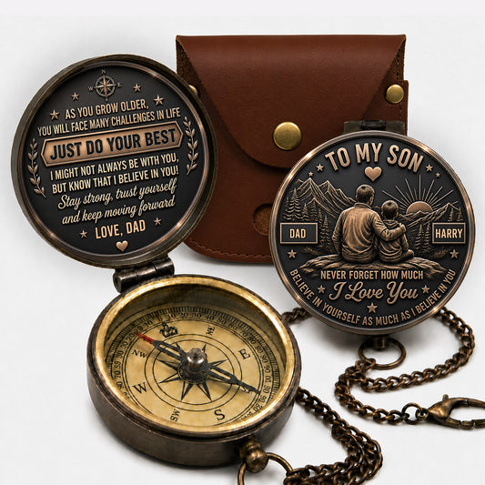 Follow Your True North - Personalized Custom Pocket Compass