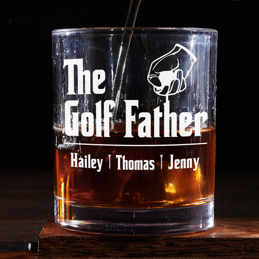Golf Father - Personalized Whiskey Glass