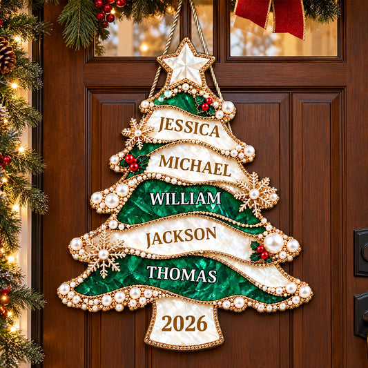 Merry Little Family - Personalized Wood Sign