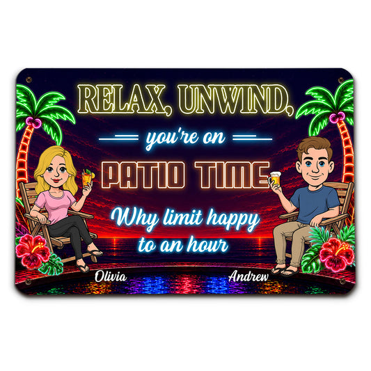 Every Hour Is Happy Hour - Personalized Custom Metal Sign