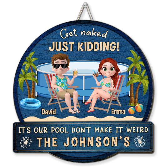 Naked Jokes Only Jokes Here - Personalized Custom Wood Sign