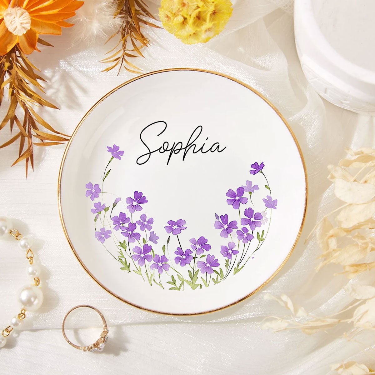 Custom Photo Jewelry Dish - Personalized Anniversary Wedding Gifts For