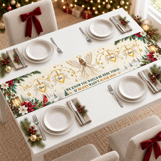 Christmas In Heaven - Personalize Table Runner