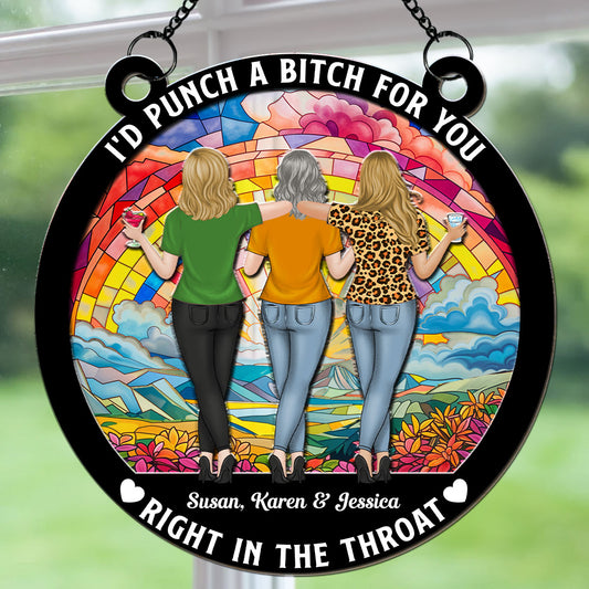 Right In The Throat - Personalized Custom Suncatcher