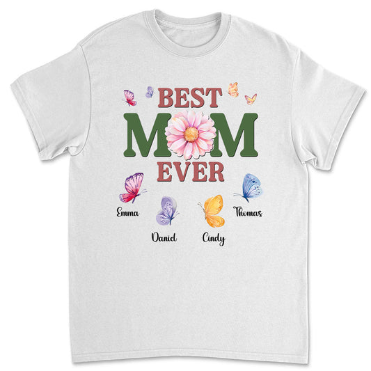 A Mom Blooms Like A Butterfly - Personalized Custom Shirt