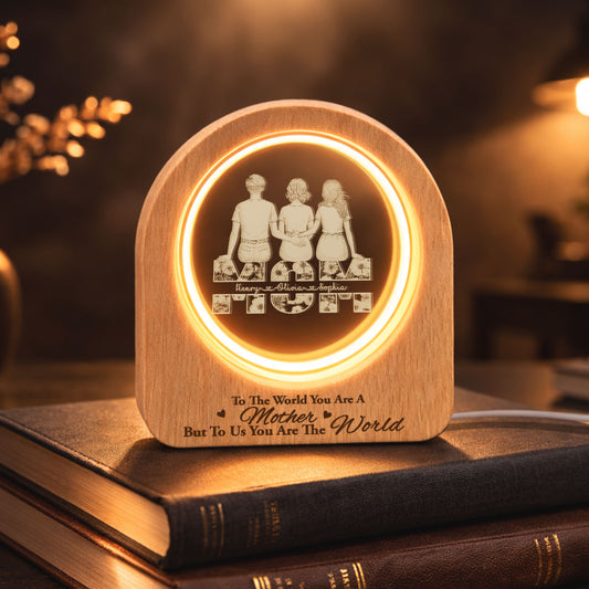 Mommy We Love You - Personalized Custom 3D Crystal Photo Portrait LED