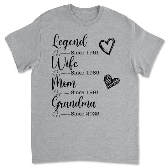 Becoming Legend Grandma - Personalized Custom Shirt