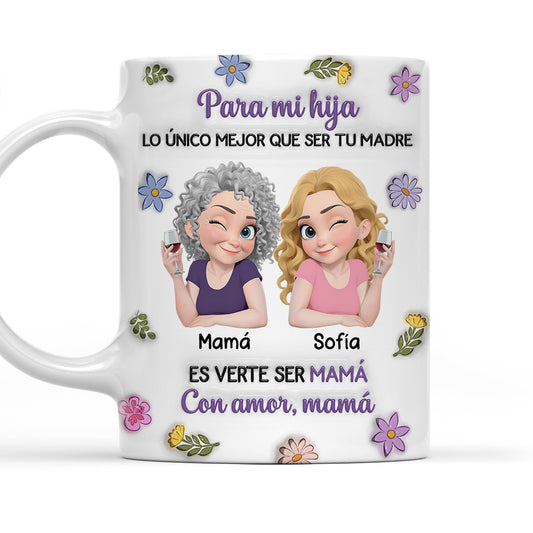 Dibujo Animado Vinculados Juntos - Taza Personalizada con Efecto 3D Inflado