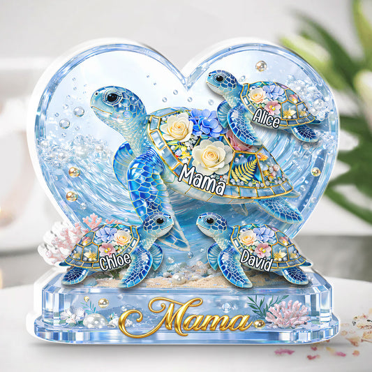 Grandma Mom Turtle - Personalized Custom Acrylic Plaque