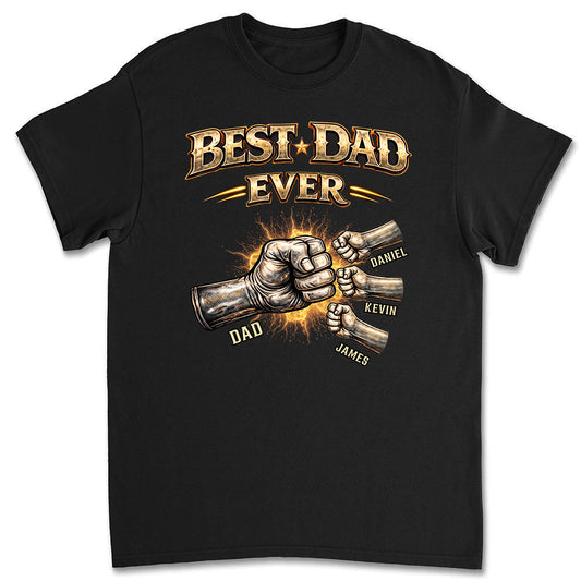 Best Dad Hand Bump - Personalized Custom Shirt