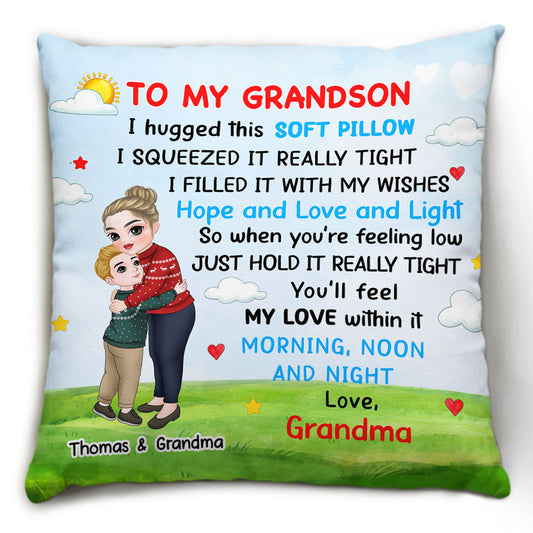 To My Grandson - Personalized Custom Pillow