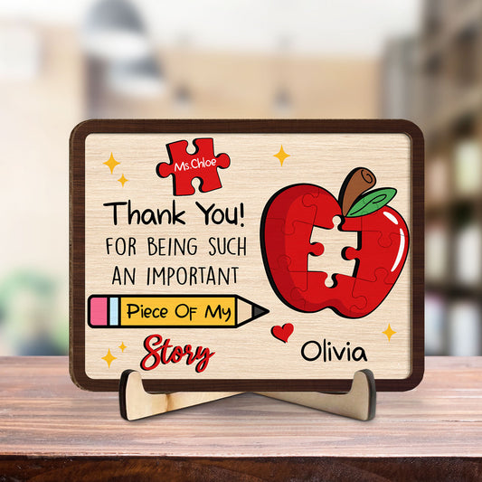 Teaching From The Heart - Personalized Custom Wooden Plaque