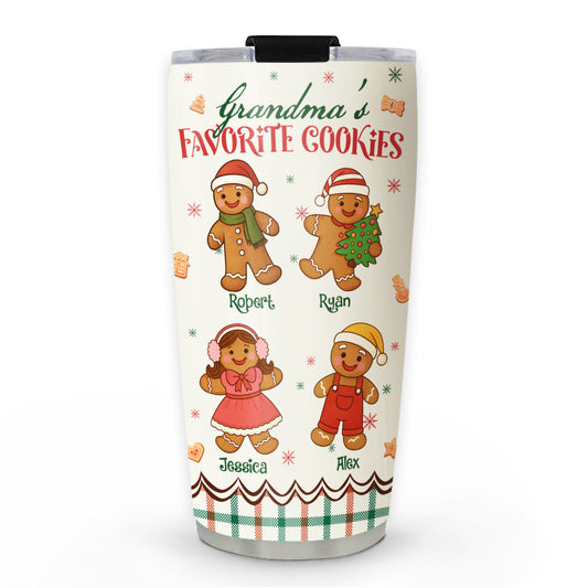 Favorite Cookies Of Grandma - Personalized Custom Tumbler