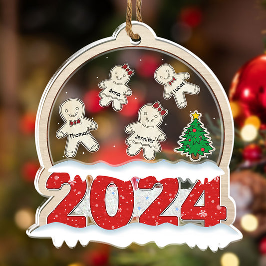 Family Love Grows Warmer At Christmas - Personalized Custom Acrylic Shaker Ornament