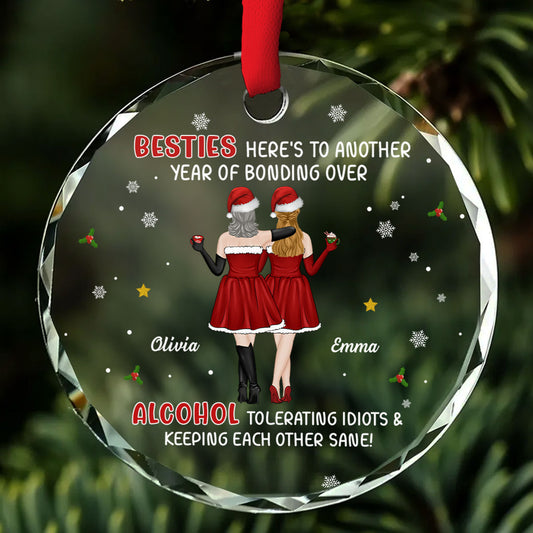 Alcohol Tolerating - Personalized Custom Glass Ornament