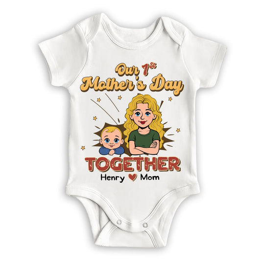The First Mother Day Together - Personalized Custom Baby Onesie