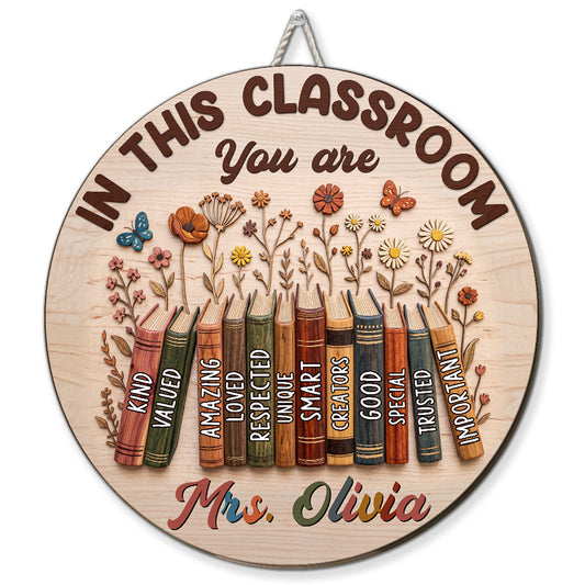 Learning Starts With You  - Personalized Custom Wood Sign