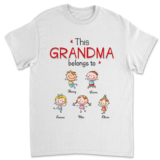 This Grandma Belongs To Grandkids - Personalized Custom Shirt