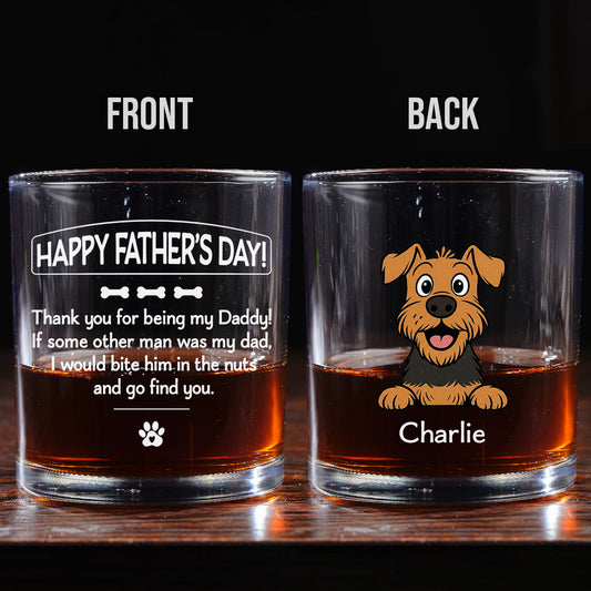 Pawsitively Lucky To Bark  - Personalized Custom Whiskey Glass