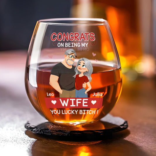 Love Is You - Personalized Custom Wine Glass