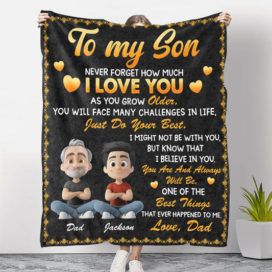 Do Your Best Son - Personalized Custom Fleece Blanket
