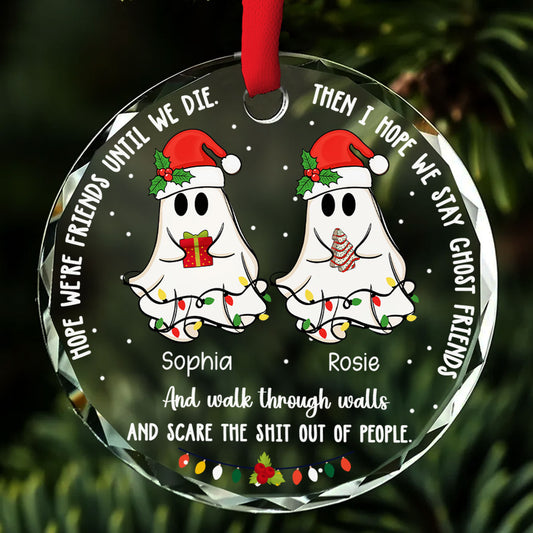 Ghost Friends - Personalized Custom Glass Ornament