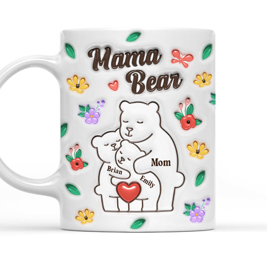 Mama Bear - Personalized Custom 3D Inflated Effect Mug