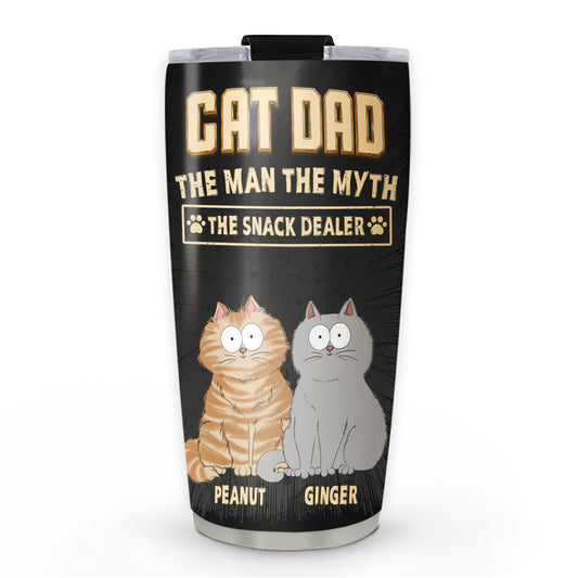 The Snack Dealer Cat Dad - Personalized Custom Tumbler