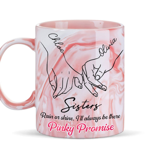 Pinky Promise - Personalized Pink Marble Mug