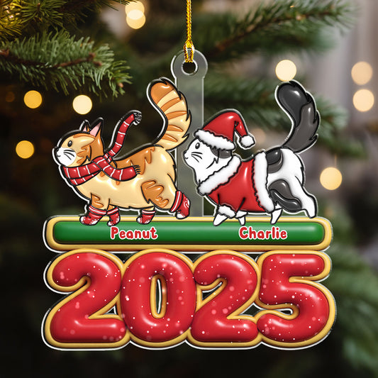 Cat Walks - Personalized Custom Acrylic Ornament