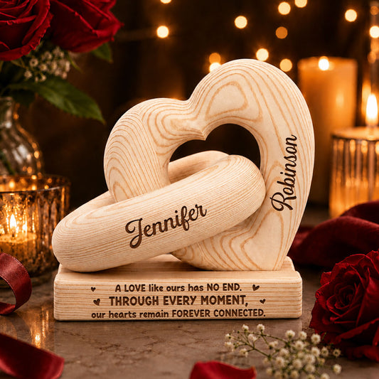 Every Moment - Personalized Heart Sculpture With Base