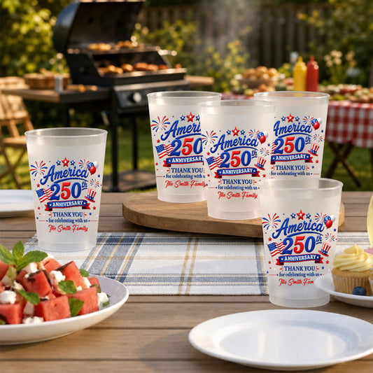 Thank You For Celebrating With Us - Personalized Custom Frosted Cup