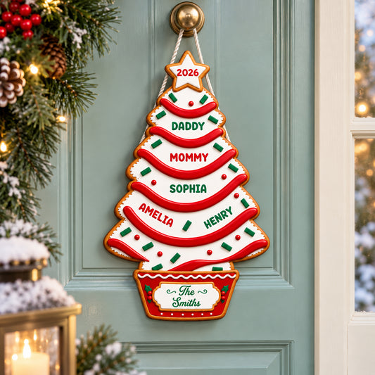 Frosted Family Tree - Personalized Wood Sign